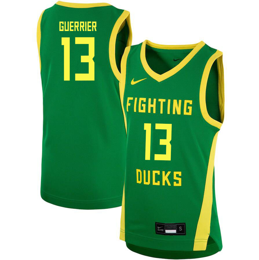 Men #13 Quincy Guerrier Oregon Ducks College Basketball Jerseys Sale-Green - Click Image to Close